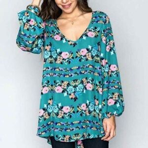 Show Me Your Mumu Donna Michelle Tunic Dress in‎ Baby Bud Size Large